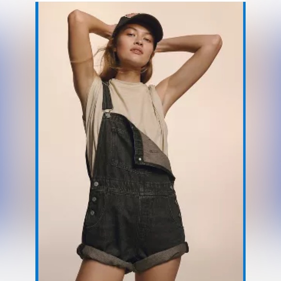 The Vinnie Cotton-Slub Rolled Muscle Tee by Pilcro - Picture 1 of 9